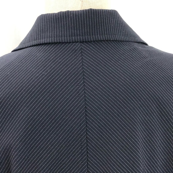 Apt.9 Black Blazer Jacket White Pinstripe 3 Button front Size 16 NWOT - Picture 6 of 13